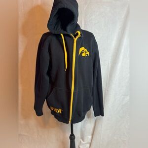 University of Iowa Black & Gold Full-Zip Hoodie